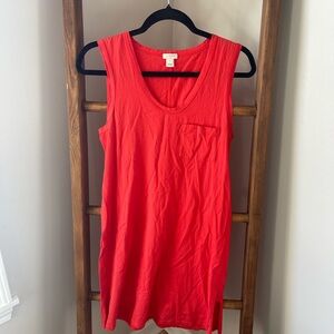 Women's J. Crew Orange Sleeveless Shift Dress